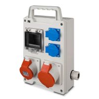 Rozdzielnica n/t siłowa RS 4-MOD 2x2P+Z, 3P+N+Z 16A, 3P+N+Z 32A IP44 RAL7035 szary | 6213-00 Elektro-Plast Nasielsk