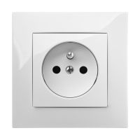 Gniazdo p/t pojedyncze 2P+Z B/R, IP20, białe, Carla | 1733-10 Elektro-Plast Nasielsk