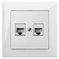 Gniazdo p/t 2xRJ45 B/R, IP20, białe, Sentia | 1449-10 Elektro-Plast Nasielsk