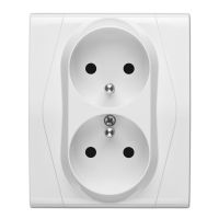 Gniazdo p/t podwójne z/u GPT białe, Festa | 0872-00 Elektro-Plast Nasielsk