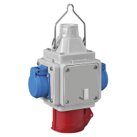 Rozdzielnica RS-W 3x2P+Z, 3P+N+Z 32A z wieszakiem IP44, szara | 6200-02 Elektro-Plast Nasielsk
