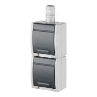 Gniazdo n/t podwójne GNT 2x2P+Z V, pionowy, IP65, szare 7035/7043, Aquant | 1252-65 Elektro-Plast Nasielsk