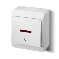 Łącznik n/t 2-biegunowy z podświetleniem, IP44, biały, Hermes | 0343-02 Elektro-Plast Nasielsk