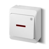 Łącznik n/t krzyżowy z podświetleniem, IP44, biały, Hermes | 0348-02 Elektro-Plast Nasielsk
