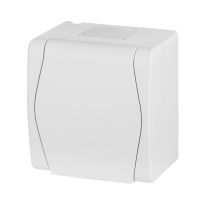 Gniazdo n/t pojedyncze 2P+Z Schuko, IP44, białe, Hermes 2 | 1024-00 Elektro-Plast Nasielsk