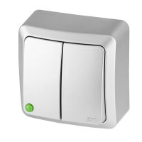 Łącznik n/t świecznikowy, IP20,srebrny, Berg | 3711-06 Elektro-Plast Nasielsk