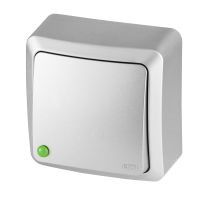 Łącznik n/t schodowy, IP20, srebrny, Berg | 3712-06 Elektro-Plast Nasielsk
