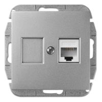 Gniazdo p/t RJ45 B/R, IP20, srebrne, Sentia | 1448-56 Elektro-Plast Nasielsk