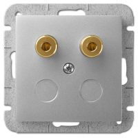 Gniazdo p/t głośnikowe B/R, IP20, srebrne, Sentia | 1457-56 Elektro-Plast Nasielsk