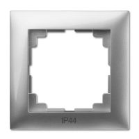 Ramka pojedyncza 1x uniwersalna, IP44, srebrna, Sentia | 1471-46 Elektro-Plast Nasielsk