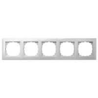 Ramka pięciokrotna 5x uniwersalna, IP20, srebrna, Sentia | 1475-56 Elektro-Plast Nasielsk