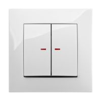 Łącznik p/t świecznikowy z podświetleniem, bez ramki, IP20, biały, Carla | 1724-10 Elektro-Plast Nasielsk