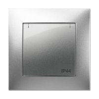 Gniazdo p/t pojedyncze 2P+Z B/R, IP44, srebrny, Carla | 1736-16 Elektro-Plast Nasielsk