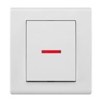 Łącznik p/t 1-biegunowy z podświetleniem, bez ramki, IP20, grafitowy, Carla | 1723-18 Elektro-Plast Nasielsk