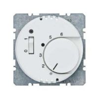 Regulator temperatury pomieszczenia zestyk zwierny, el.centralny i łącznikiem, biały, Twinpoin | 203019 Hager