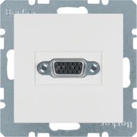 Gniazdo VGA, zaciski śrubowe, biały, mat, S.1/B.3/B.7 | 3315411909 Hager