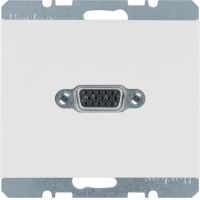 Gniazdo VGA, zaciski śrubowe, biały, połysk, K.1 | 3315417009 Hager