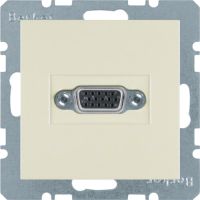 Gniazdo VGA, zaciski śrubowe, kremowy, połysk, B.Kwadrat/S.1 | 3315418982 Hager