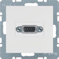 Gniazdo VGA, zaciski śrubowe, biały, połysk, B.x/S.1 | 3315418989 Hager