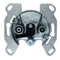 Mechanizm gniazda RTV-SAT przelotowego, zaciski śrubowe, One.platform | 53455321 Hager