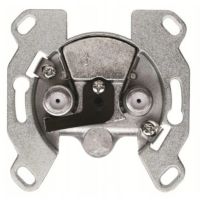 Mechanizm gniazda RTV 2xSAT końcowego, zaciski śrubowe, One.platform | 53455331 Hager