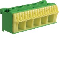 Blok samozacisków ochronny, zielony, 5x16+17x4mm2, szer. 90mm, QuickConnect | KN22E Hager