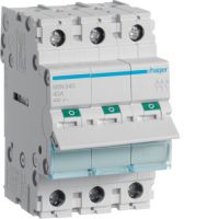 Modułowy rozłącznik izolacyjny 3P 40A 400VAC | SBN340 Hager
