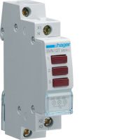 Lampka sygnalizacyjna LED 3x czerwona 230VAC | SVN127 Hager