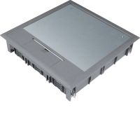 Pokrywa uchylna VQ12 244x244 wykładzina 5mm stal szary PA, Tehalit.VE-EE | VQ12057011 Hager