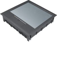 Pokrywa uchylna VQ12 244x244 wykładzina 12mm czarny PA, tehalit.VE-EE | VQ12129005 Hager