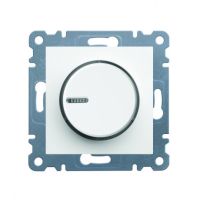 Ściemniacz obrotowy 60-600W, biały, Lumina | WL4010 Hager