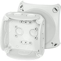 Puszka instalacyjna wewnętrzna DK 0200 GZ IP66 z dławnicami, 93x93x62mm, bez zacisków, szara | 62000147 Hensel