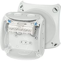 Puszka instalacyjna wewnętrzna DK 0202 GZ IP66 z zaciskiem 5-bieg., 2,5mm2, Cu, szara | 62000148 Hensel