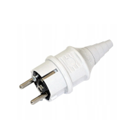 Wtyczka uniwersalna, 16A 2p+E, 230V, IP44 (Schuko + bolec), biała MEN10749 | MEN10749 Hensel