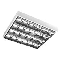 Oprawa rastrowa E-418N, 4x18W, T8, G13, IP20, EVG, blacha stalowa, biała, n/t $ | OS-RE418N-01 GTV