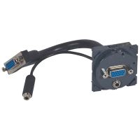 Gniazdo HD15 + Jack 3,5MM z przewodem podłączeniowym, zaciski śrubowe mechanizm Celiane | 067376 Legrand
