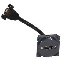 Gniazdo HDMI 1.4 audio/wideo typu A z przewodem podłączeniowym mechanizm, Celiane | 067377 Legrand