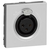 Gniazdo żeńskie MOSAIC AUDIO XLR-3, 2 moduły, aluminium, Neutrik | 079255 Legrand