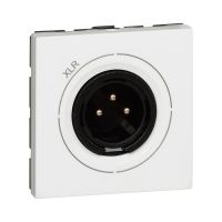 Gniazdo męskie MOSAIC AUDIO XLR-3, 2 moduły, białe, Neutrik | 078756 Legrand
