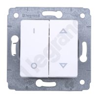 Łącznik sterowania roletami 10A (blokada mechaniczna), biały, Cariva | 773604 Legrand