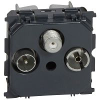 Gniazdo antenowe TV-RD-SAT do instalacji typu gwiazda 2dB mechanizm, Celiane | 067388 Legrand