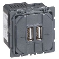Gniazdo zasilające 2xUSB 5V 1500mA, Celiane | 067462 Legrand