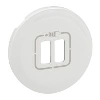 Plakietka gniazda zasilającego 2xUSB, biała, Celiane | 068256 Legrand
