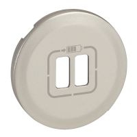 Plakietka gniazda zasilającego 2xUSB, tytanowa, Celiane | 068556 Legrand