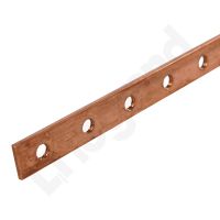 Szyna płaska miedziana z otworami M5 12x2mm, dł. 1m | 037388 Legrand