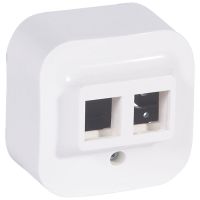 Adapter keystone 2XRJ45, Forix IP20, biały | 782426 Legrand