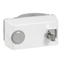 Gniazdo komputerowe 1xRJ45 kat. 6 FTP, białe, 4 moduły Mosaic | 076533 Legrand