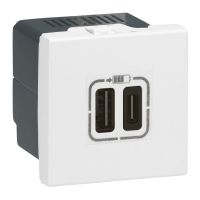 Ładowarka USB 2400 mA Typ-C Biały, Mosaic | 077590 Legrand