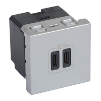 Ładowarka USB 2400 mA Typ-C aluminium, Mosaic | 079390 Legrand