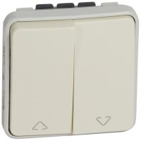 Łącznik sterowania roletami 10A biały/ ecru, Plexo | 069629 Legrand